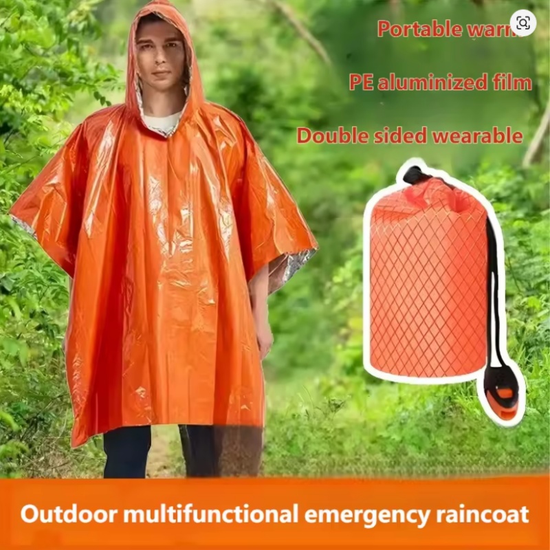 Survival Blanket Reflective - Awaryjne ponczo 4 szt., termiczny płaszcz