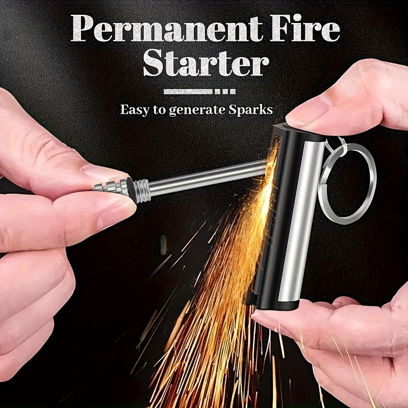Fire Starting Kit - Zapalniczka z kryształkiem ognia, metalowa zapalniczka