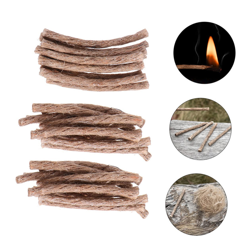 12/24 szt. Knotów survivalowyc – Fire Starting Kit recenzja i cena